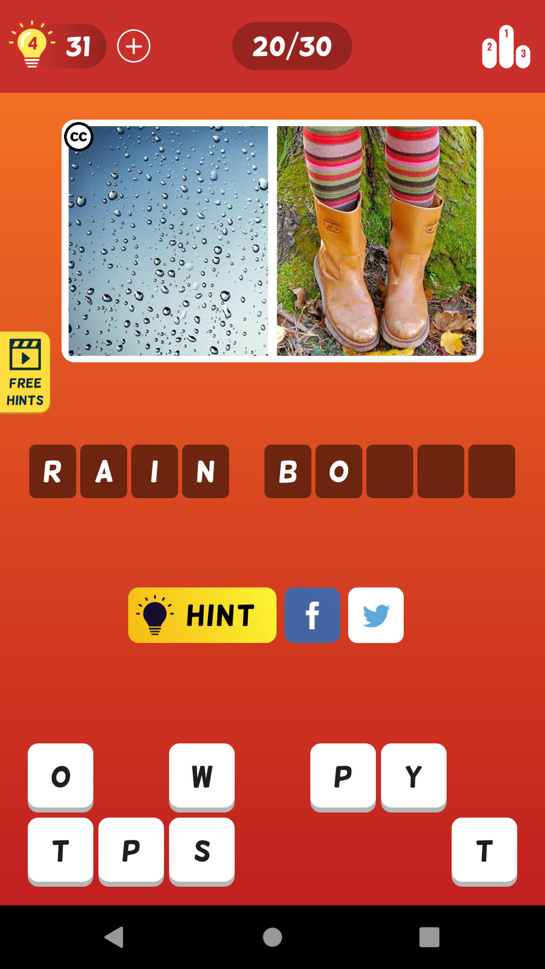 Screenshot 1 of 2 Pics Quiz: Word Guessing game 2.2.6