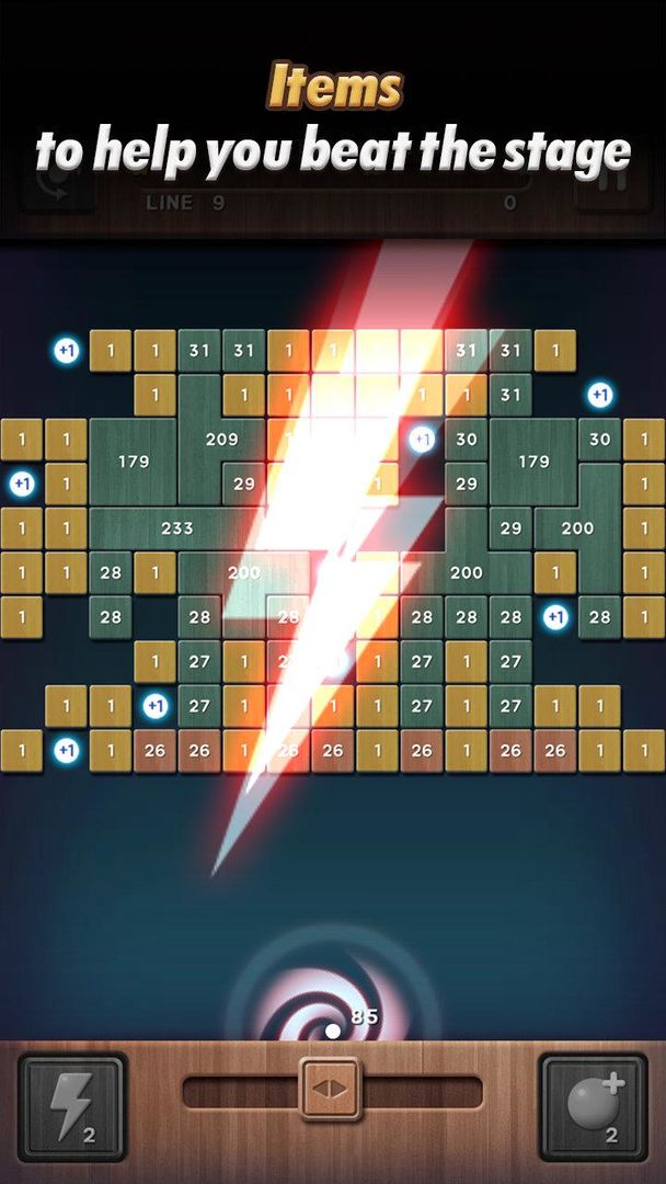 Screenshot of Swipe Brick Breaker: The Blast