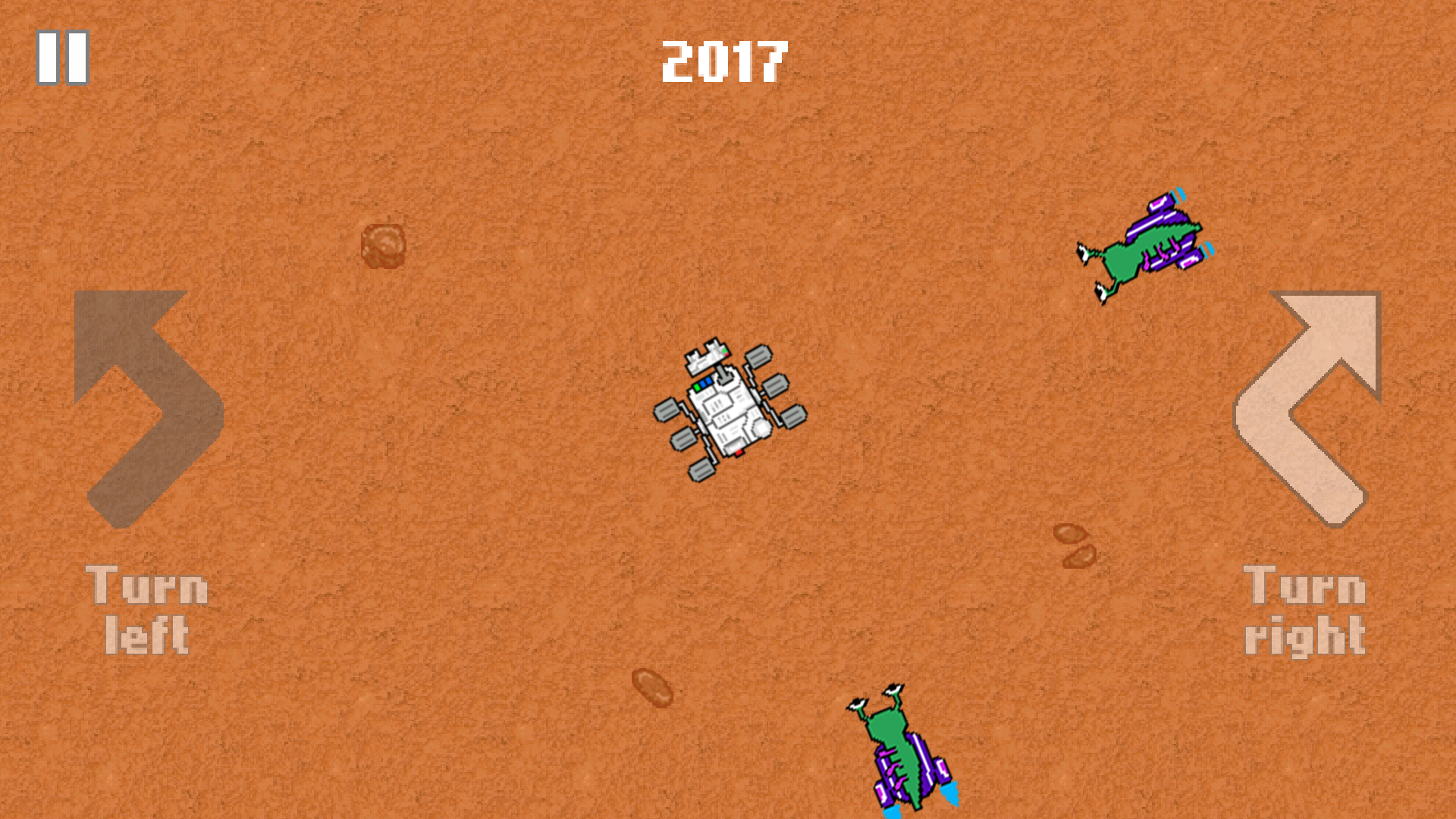 MARS Mission Rover Avoid Slug Game Screenshot