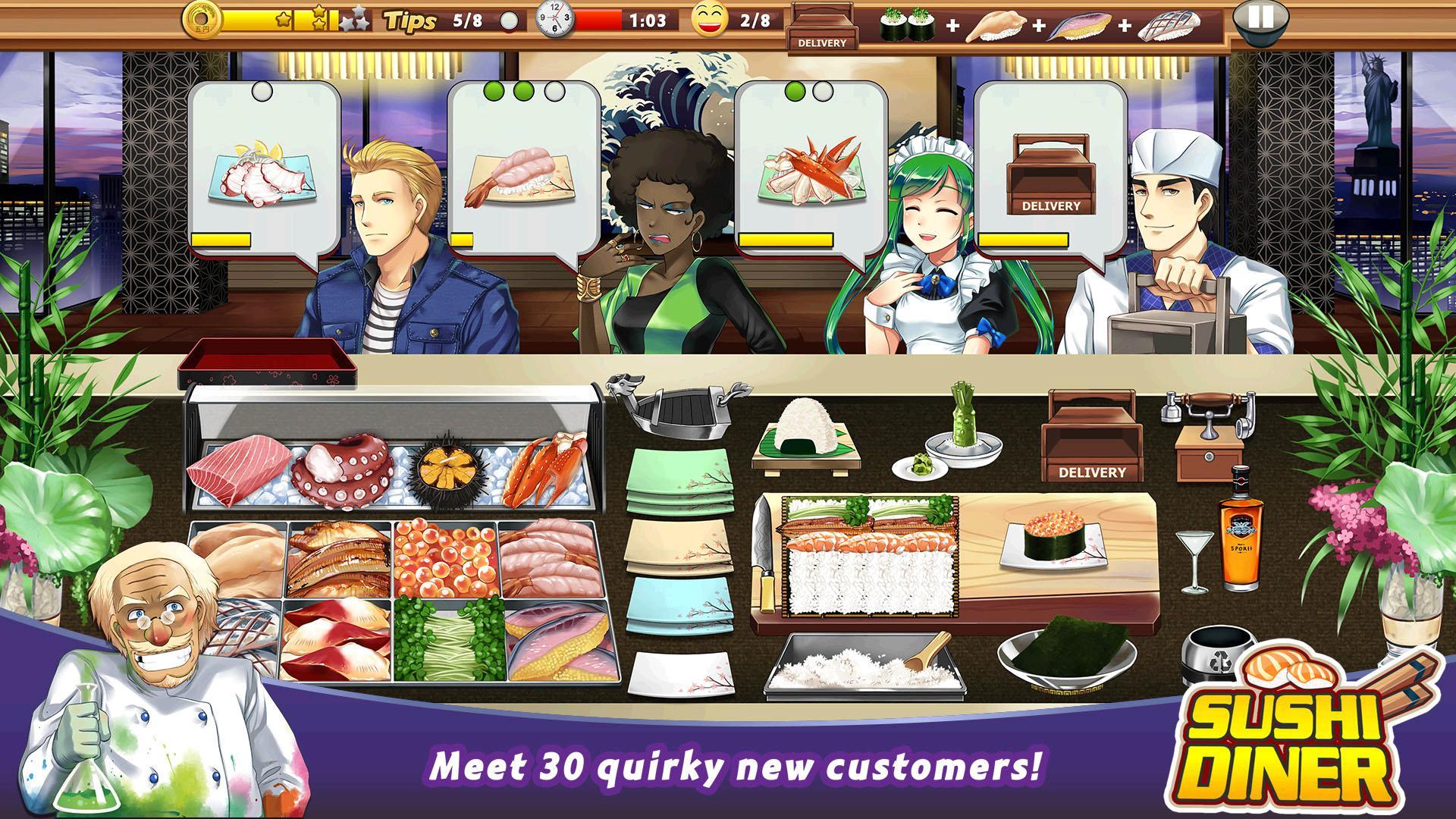 Cuplikan Layar Game Sushi Diner - Fun Cooking Game