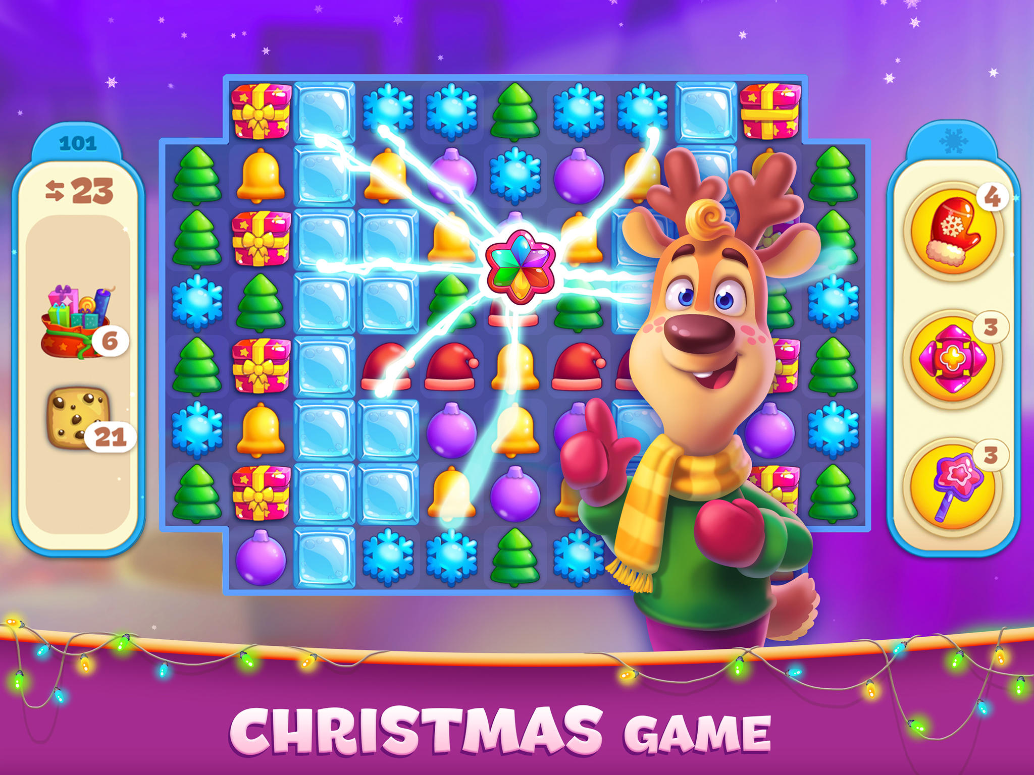 Christmas Sweeper 4 - Match-3 screenshot game