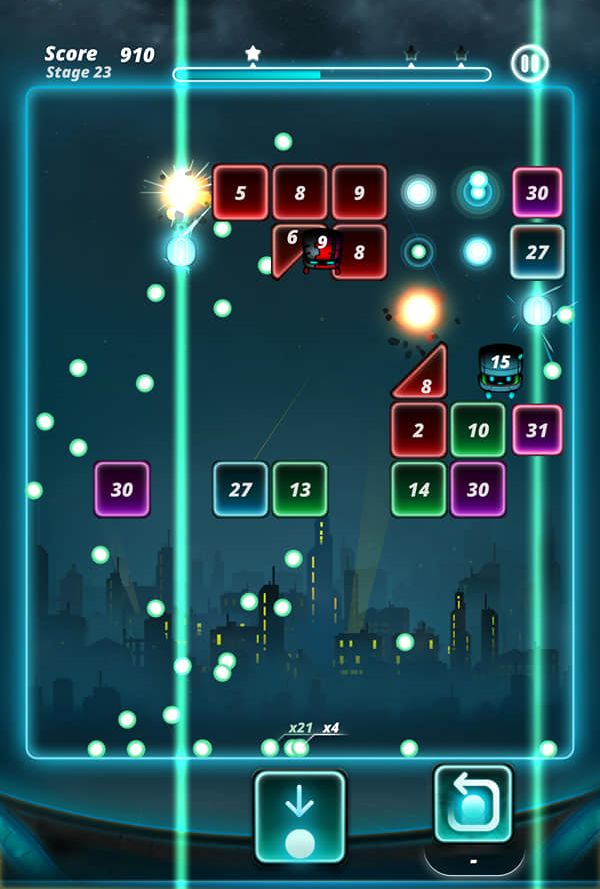 Bricks Breaker Balls: UFO screenshot game