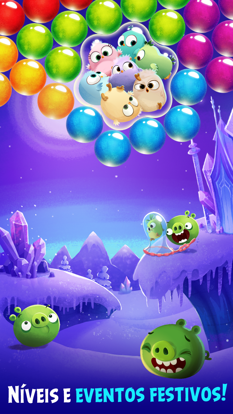 Captura de Tela do Jogo Angry Birds POP Bubble Shooter