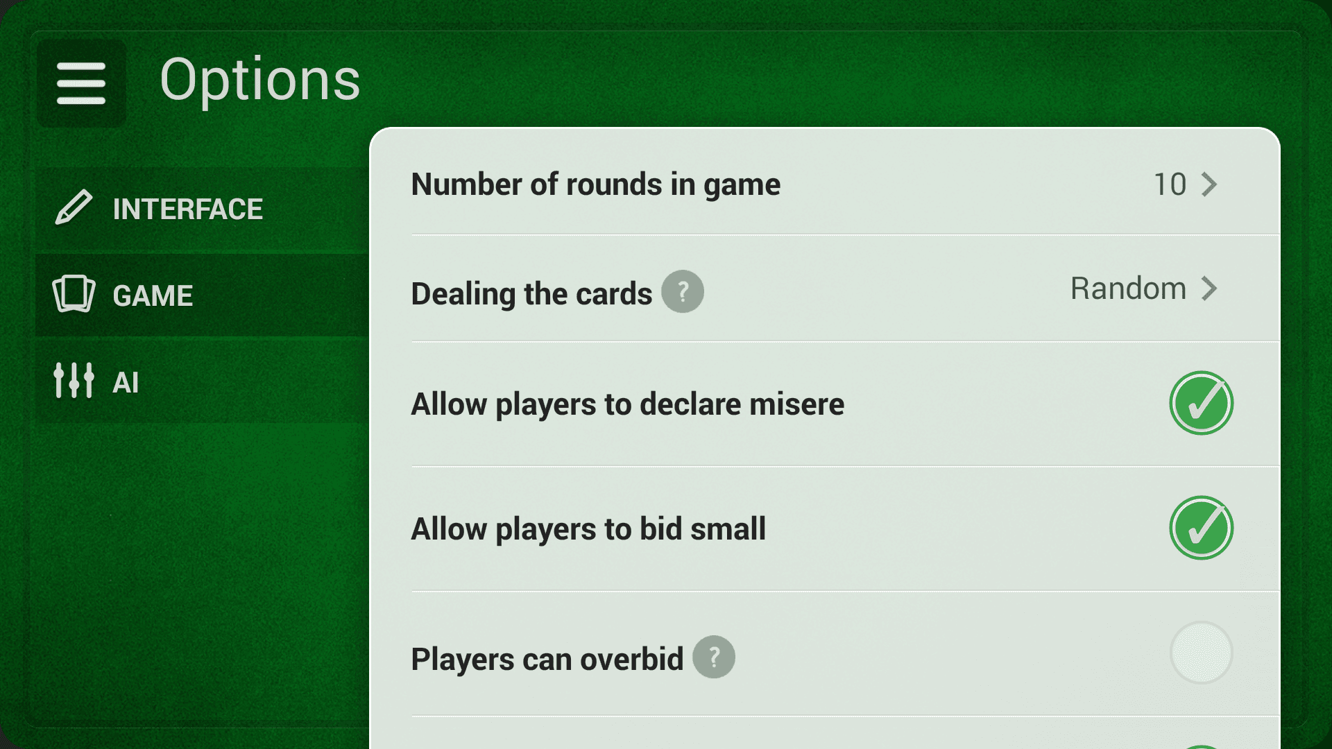 French Tarot + ゲームのスクリーンショット