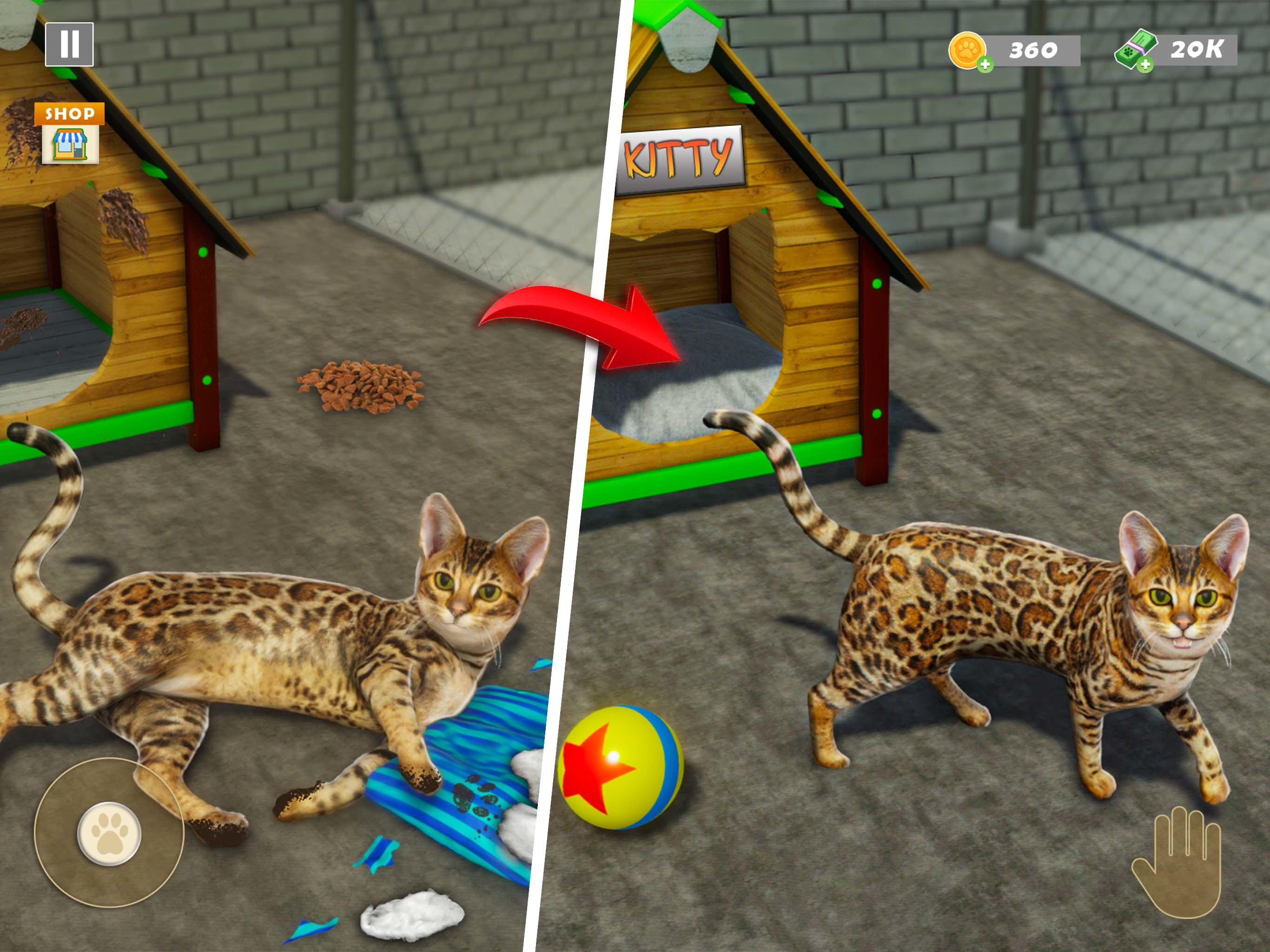 meu jogo de hospital de animais de estimação de simulador de gato fofo -  jogue uma aventura virtual gratuita de hospital de gato e gatinho