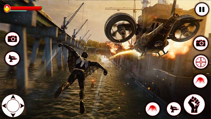 Black spider Rope Hero Battle Game Screenshot