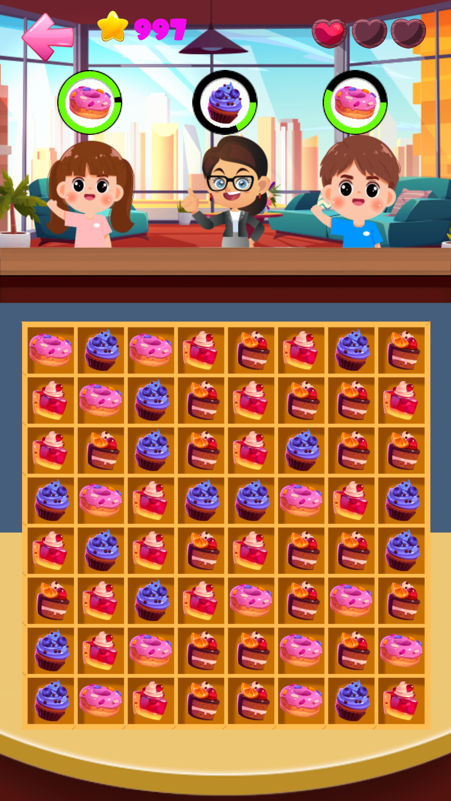 Cake Match 3 게임 스크린샷