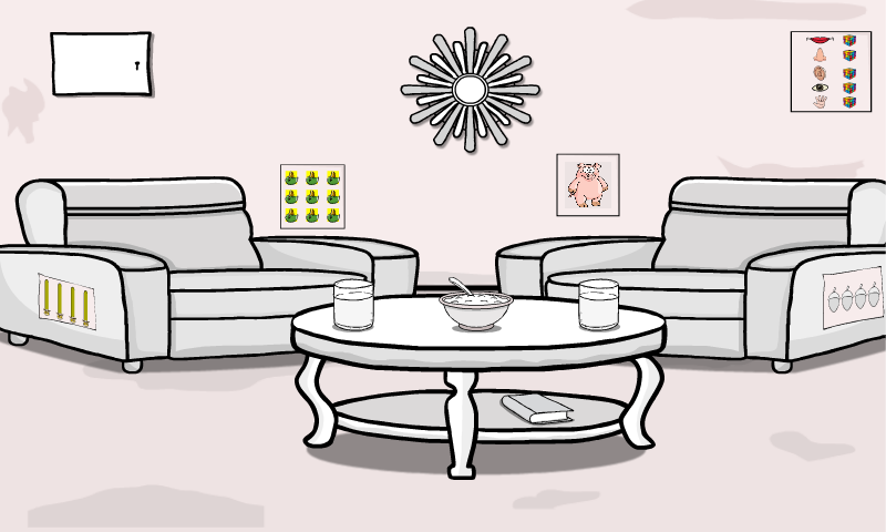 Simple White And Black Room Escape Game Screenshot