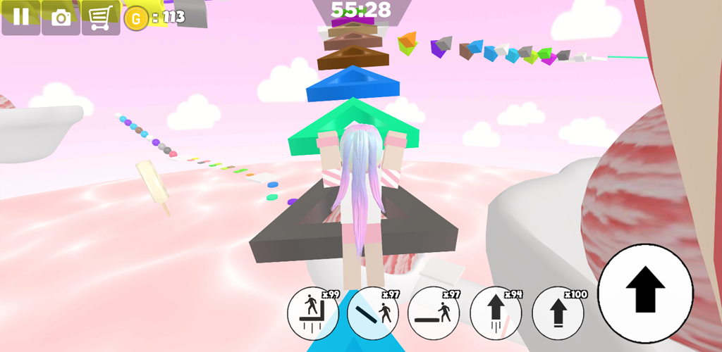 Ice cream swirl parkour girl ภาพหน้าจอเกม