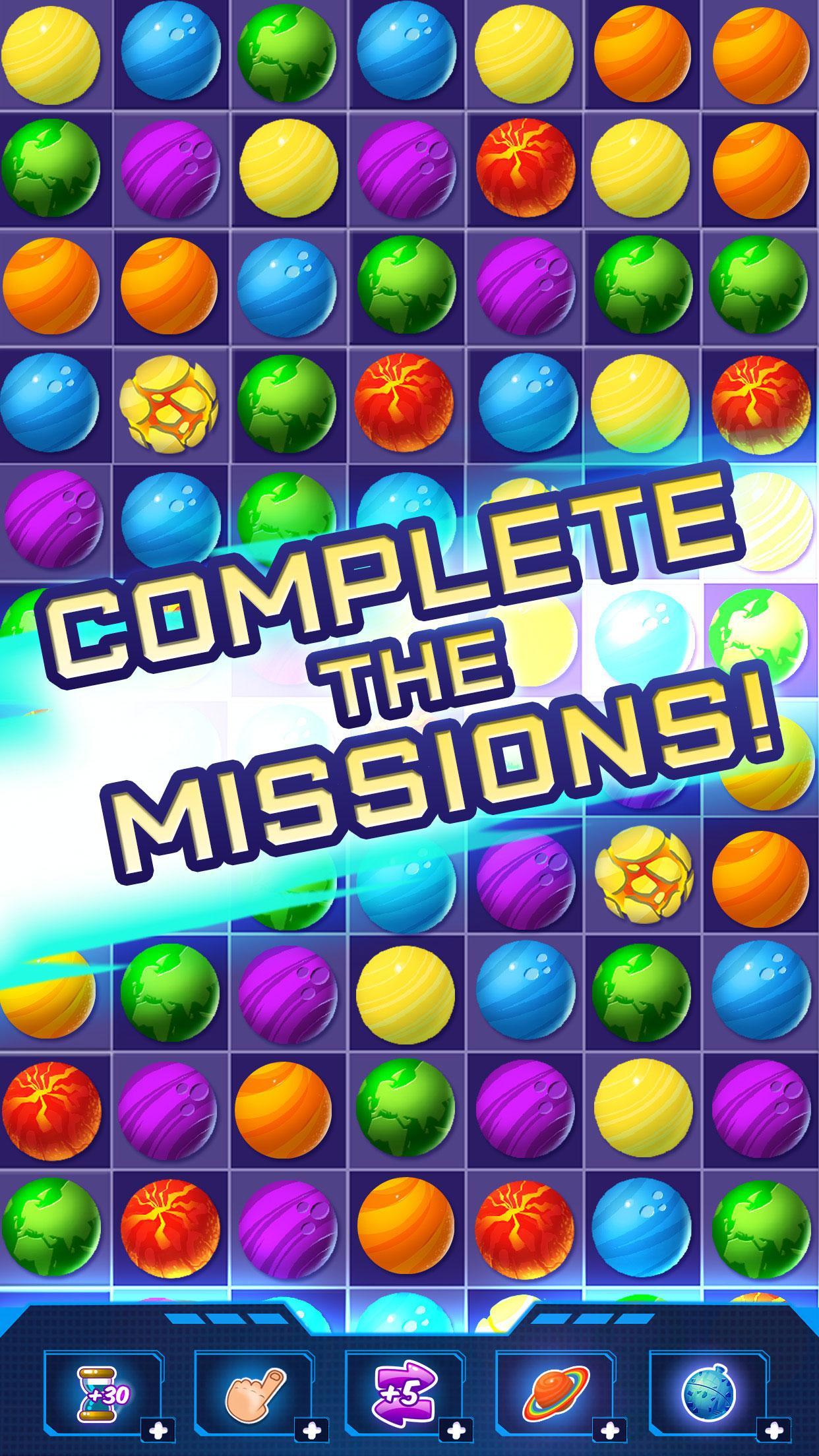 Space Smash Match 3 Game Screenshot