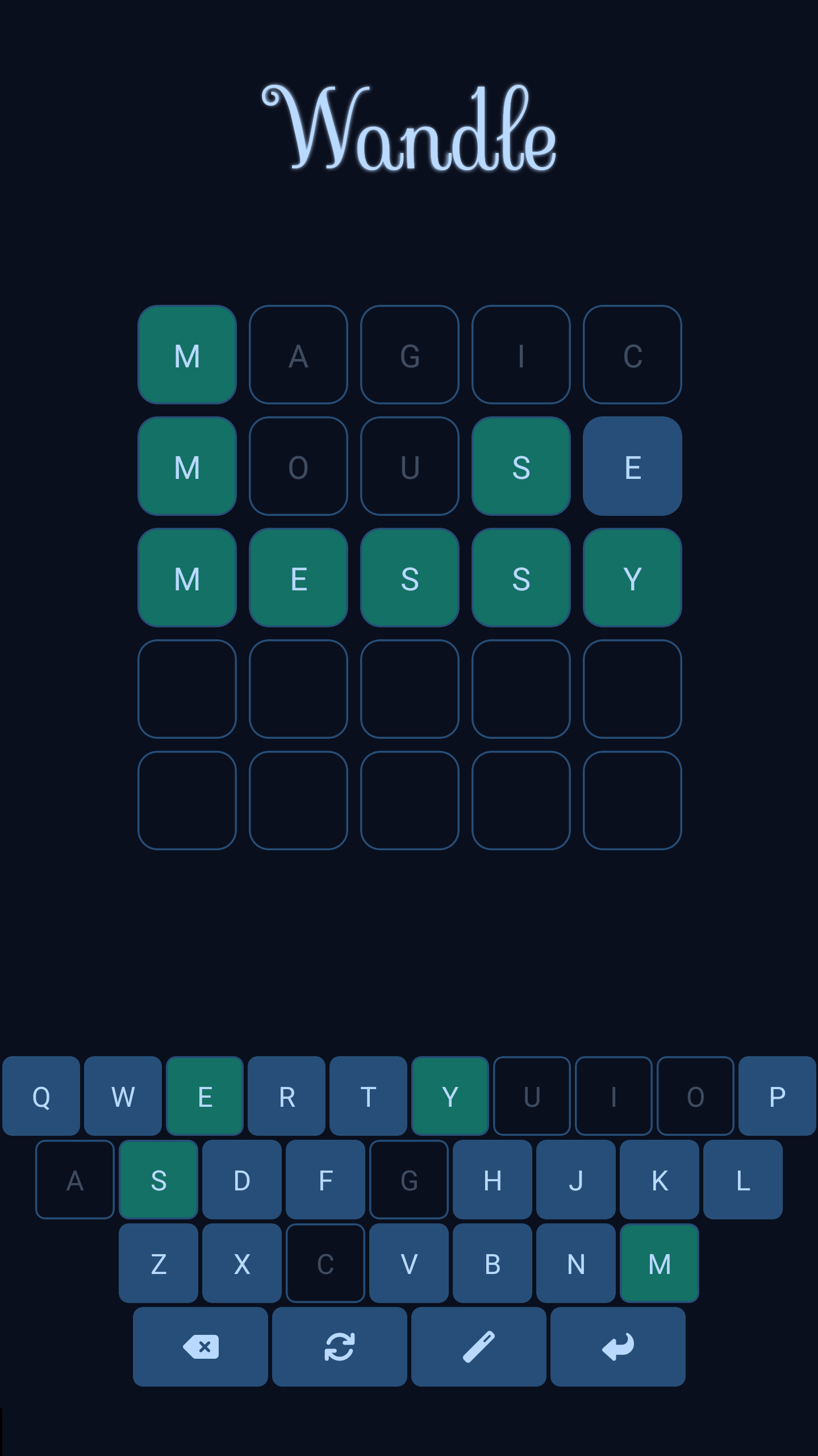 Скриншот игры Wandle: Word Game