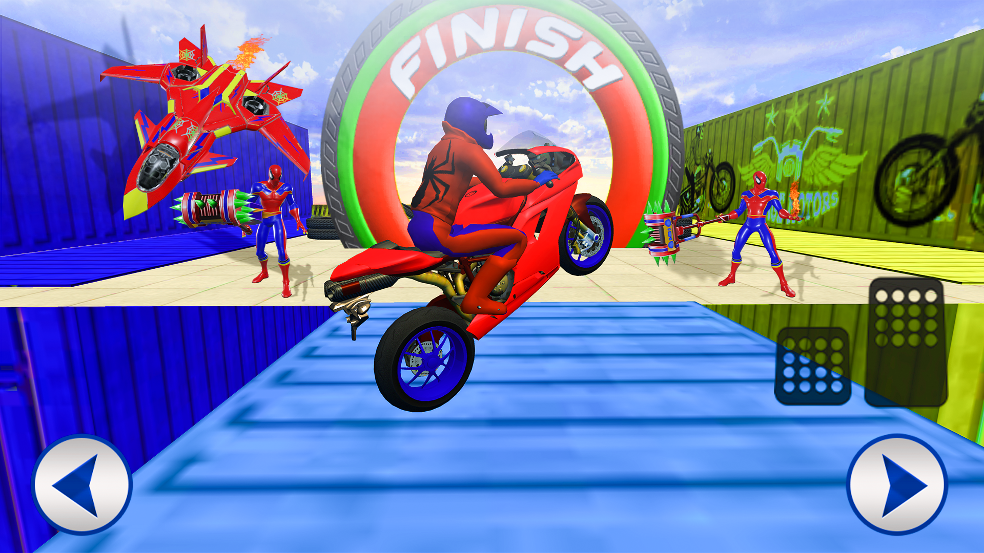 HERO STUNT SPIDER BIKE SIMULATOR 3D jogo online gratuito em