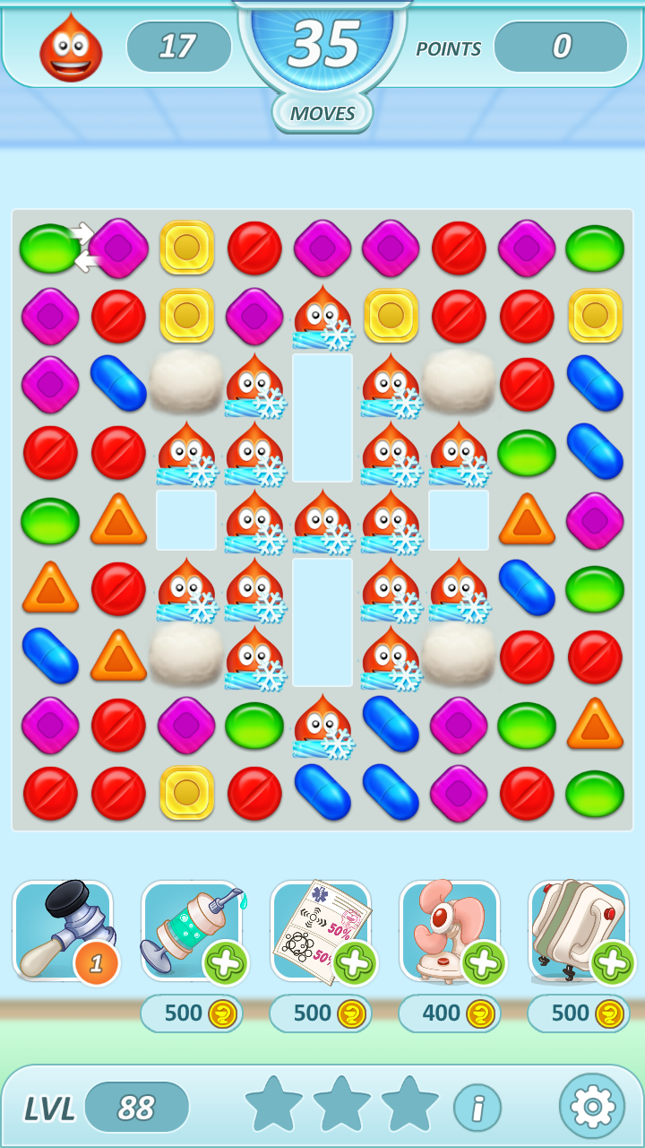 Interns: Match 3 Game Screenshot