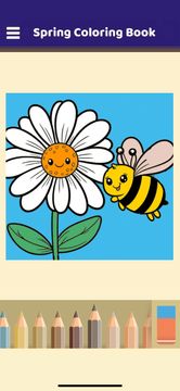 Spring Coloring Book Game Screenshot