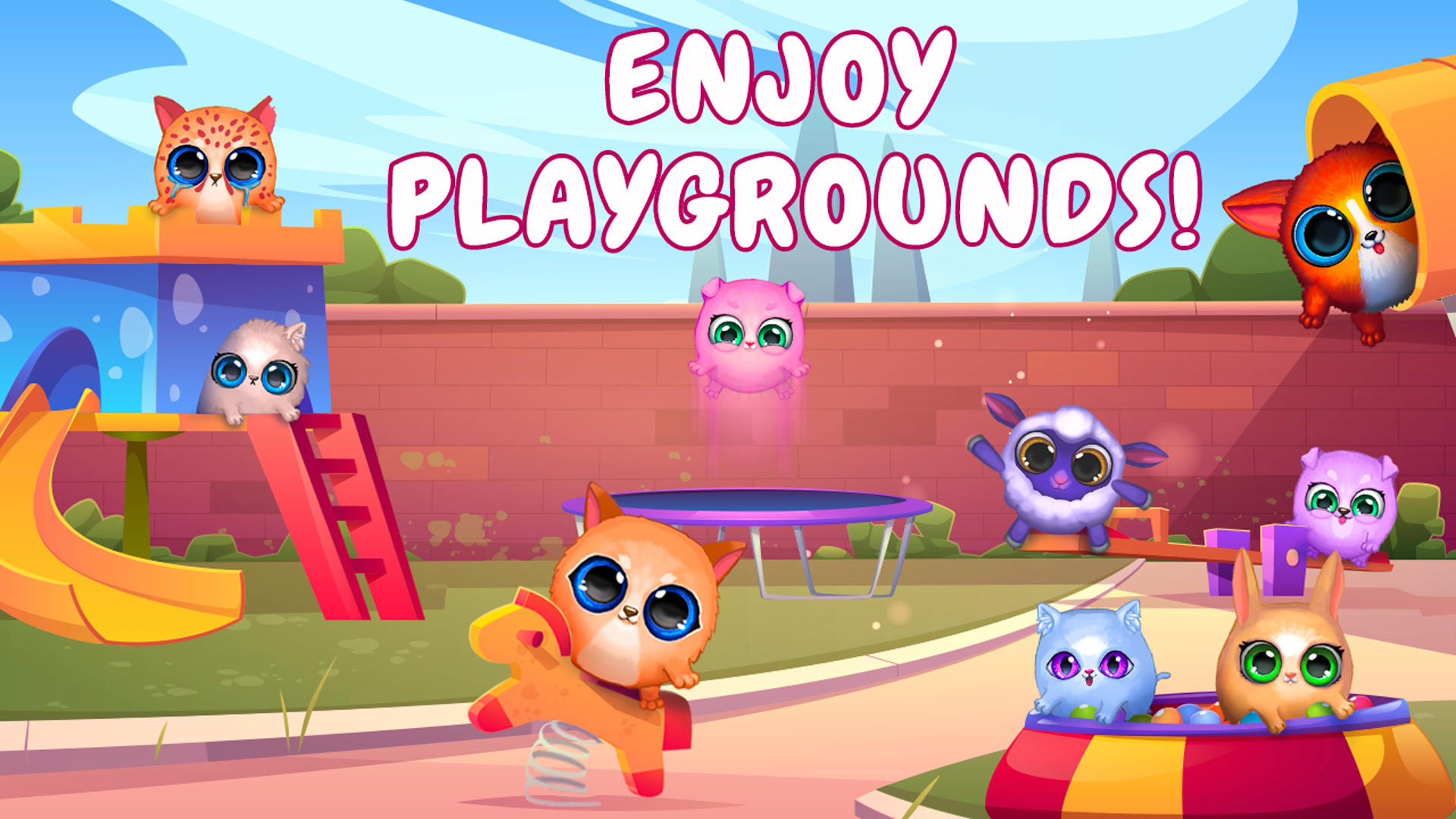 Merge Fluffy Animals: Egg pets Game Screenshot