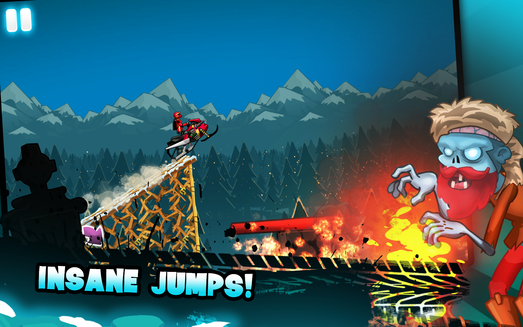Zombie Shooter Motorcycle Race Game Screenshot