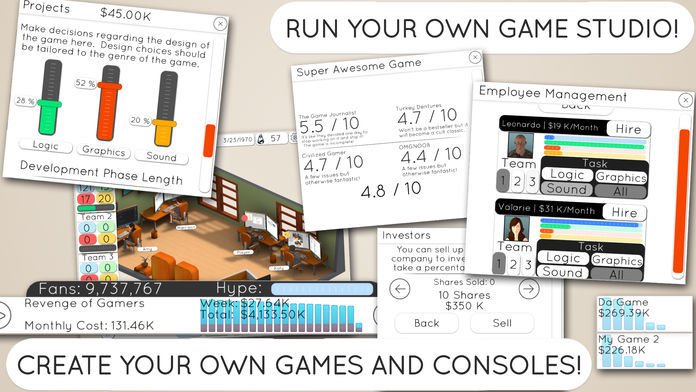 Screenshot of Game Studio Tycoon 2