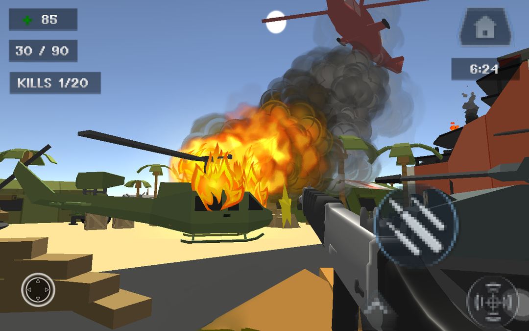 Pixel Smashy War - Gun Craft 게임 스크린 샷
