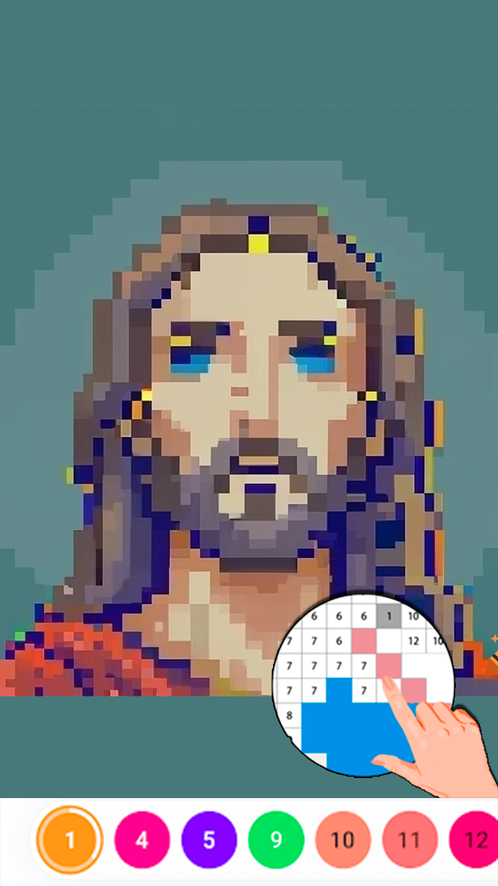 The Bible Coloring Number Game screenshot game