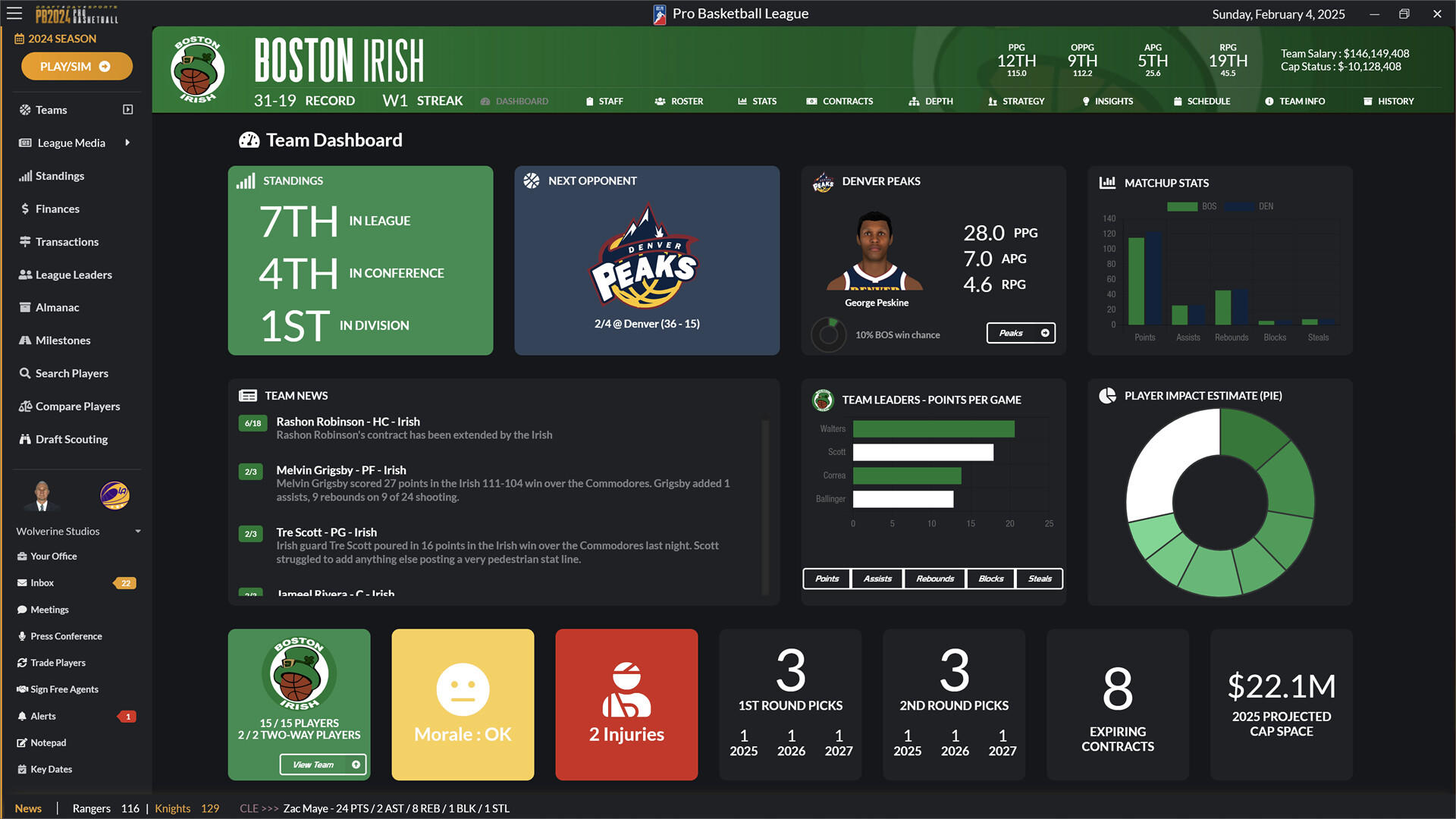 Draft Day Sports Pro Basketball 2024 android iOSTapTap