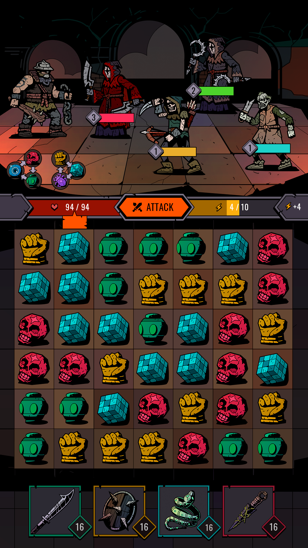 Screenshot of Path of Puzzles: Match-3 RPG