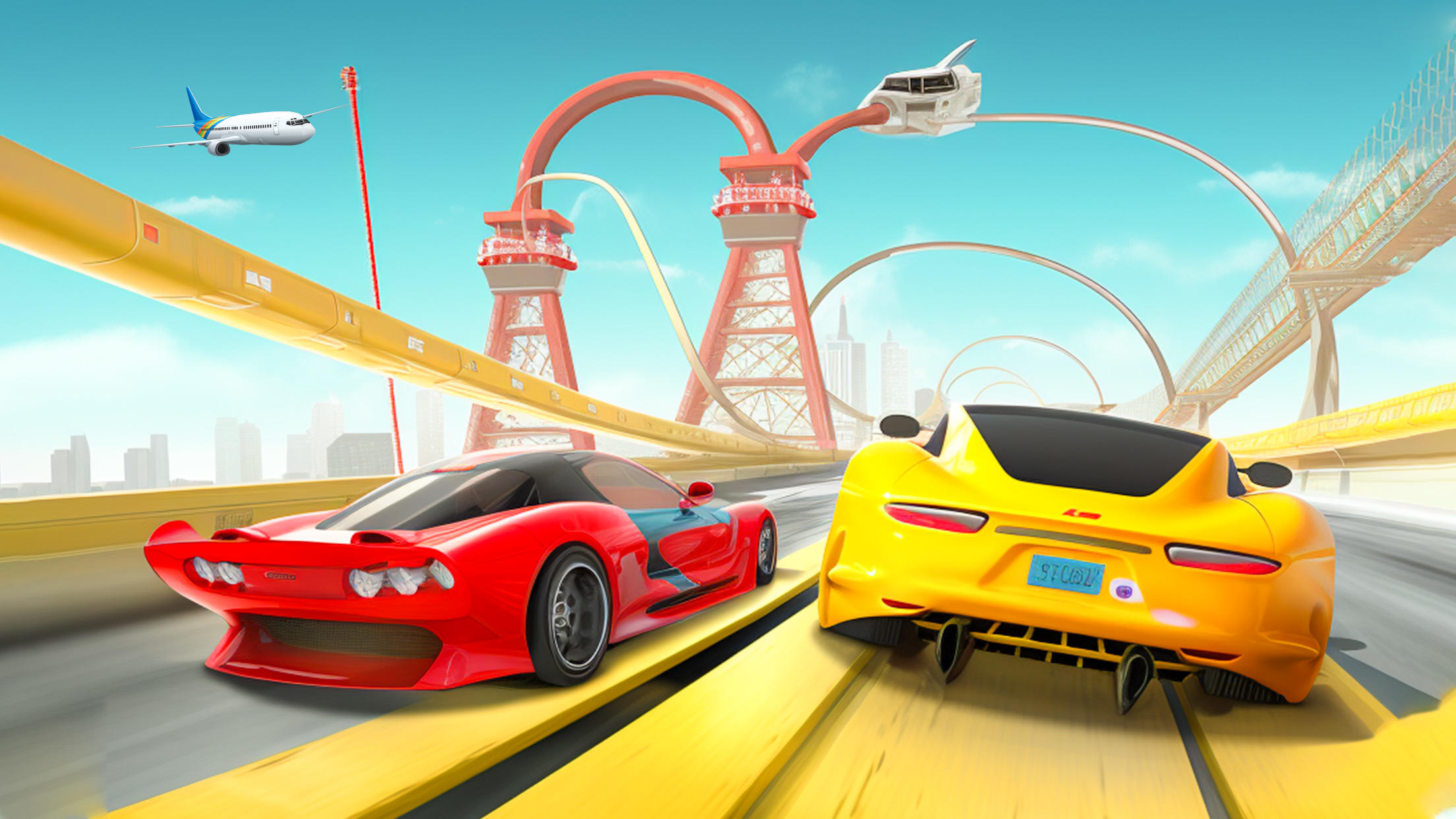 mega ramp rocket car Game Screenshot