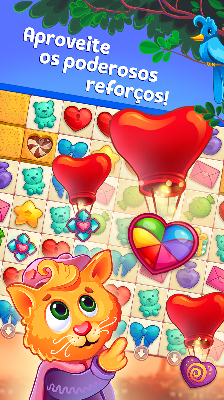 Captura de Tela do Jogo Sweet Hearts - Match 3