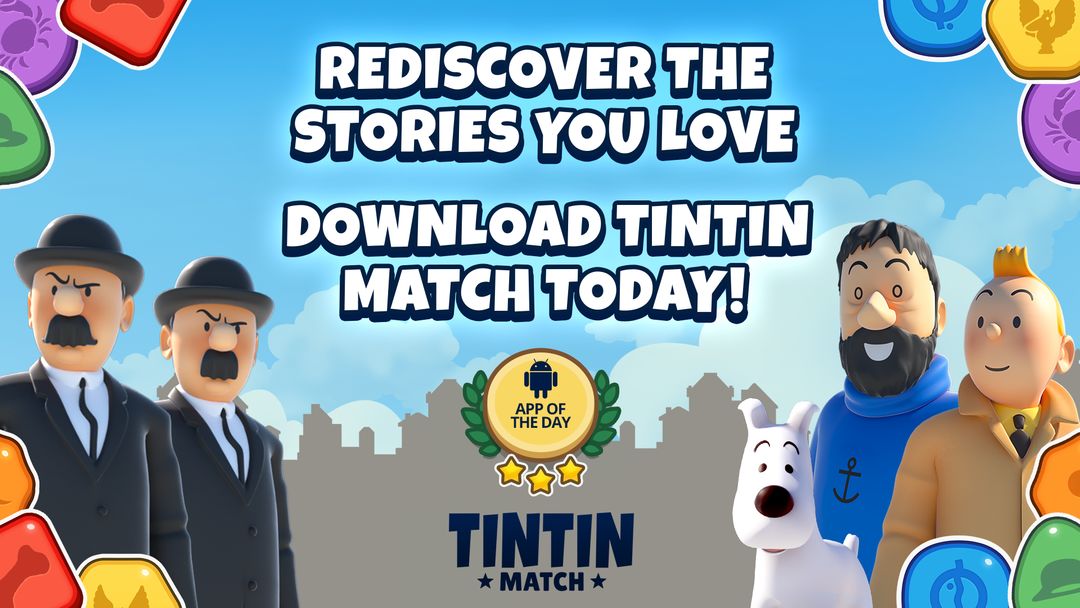Tintin Match: Solve puzzles 게임 스크린 샷