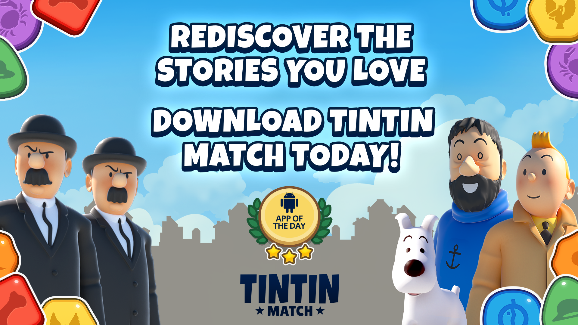Captura de Tela do Jogo Combina com o Tintin