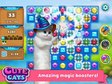 Cute Cats: Classic Match 3 Game Screenshot