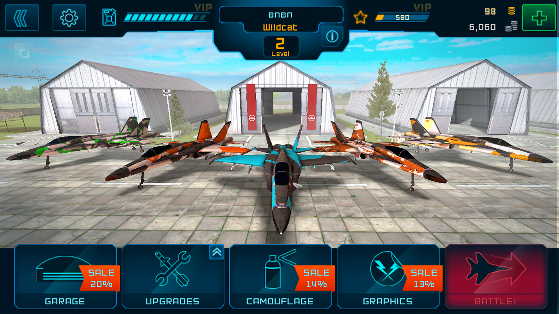Battle Warplanes: War-Games Game Screenshot