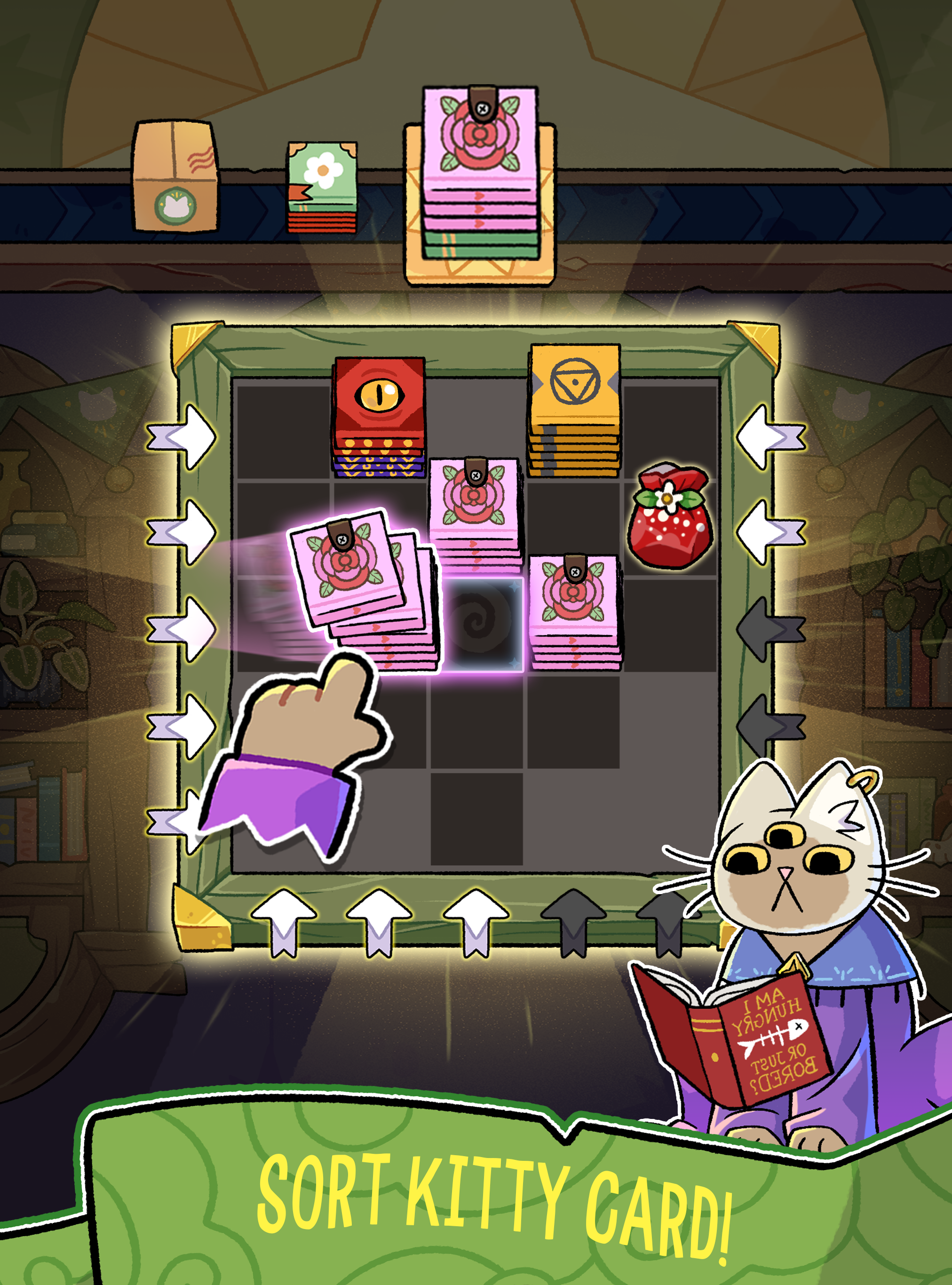Kitty Card Sort Game Screenshot