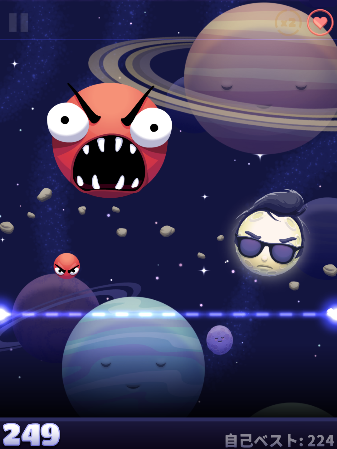 シュート･ザ･ムーン ゲームのスクリーンショット