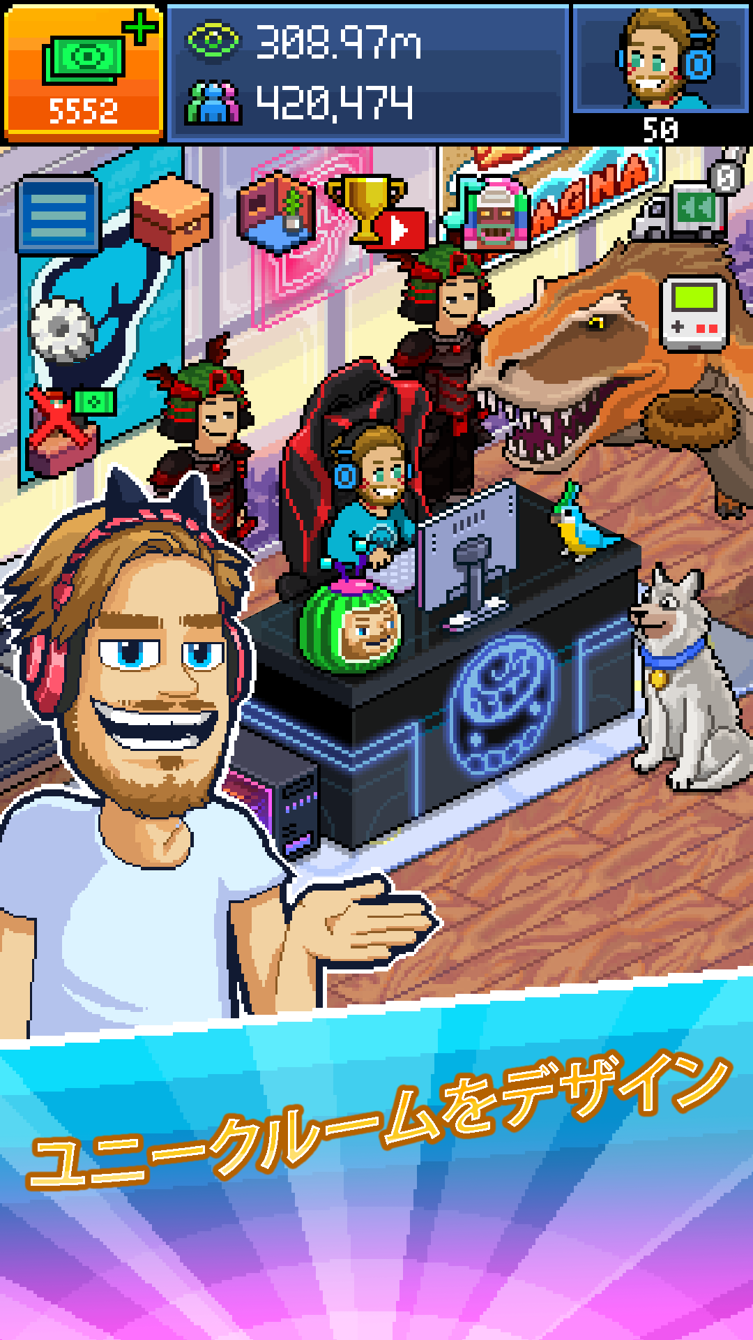 PewDiePie's Tuber Simulator ゲームのスクリーンショット
