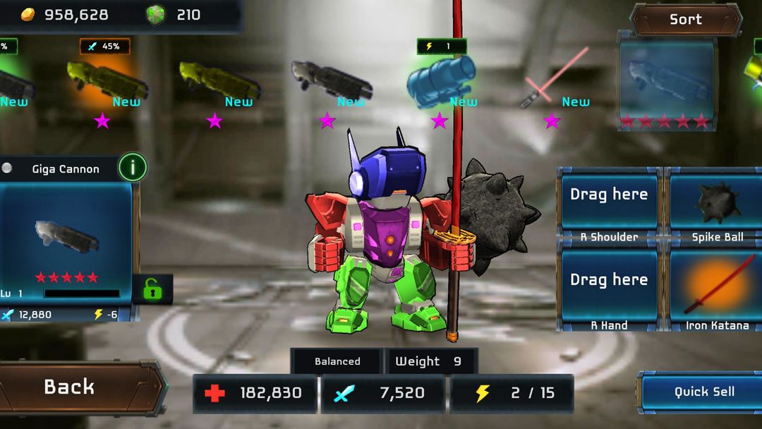 MegaBots Battle Arena: สร้างหุ่นยนต์นักสู้ ภาพหน้าจอเกม
