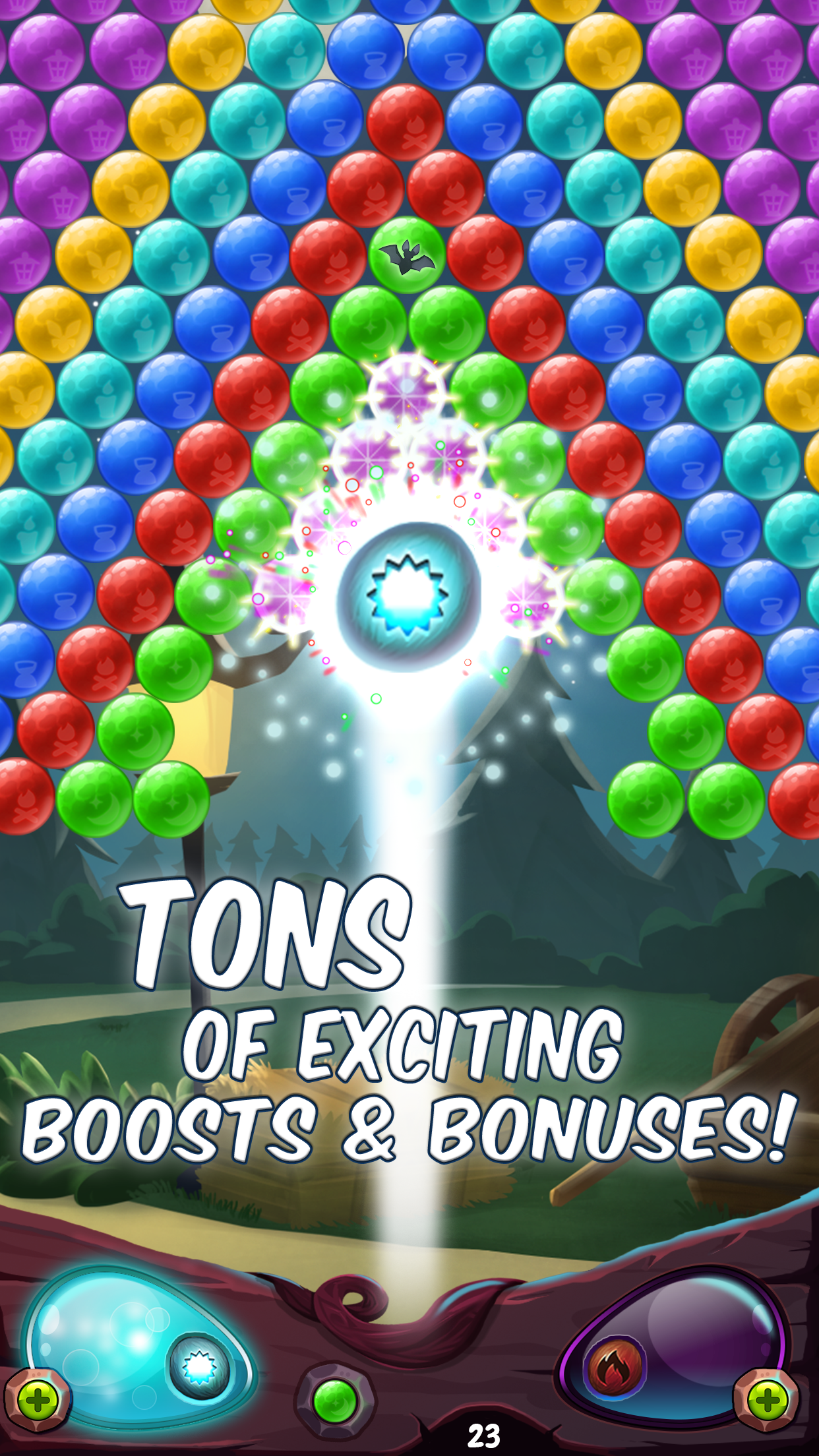 Bubble Shooter Night Game Screenshot