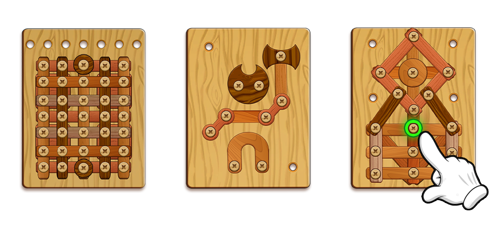 Banner of Wood Nuts & Bolts Puzzle 