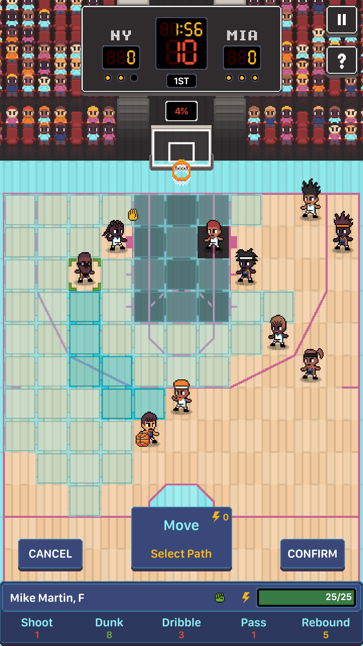 Hoop League Tactics ภาพหน้าจอเกม