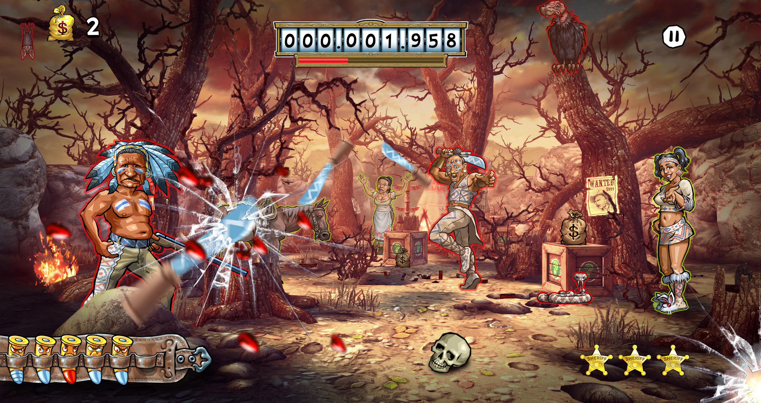 Mad Bullets: Wild West Shooter ゲームのスクリーンショット