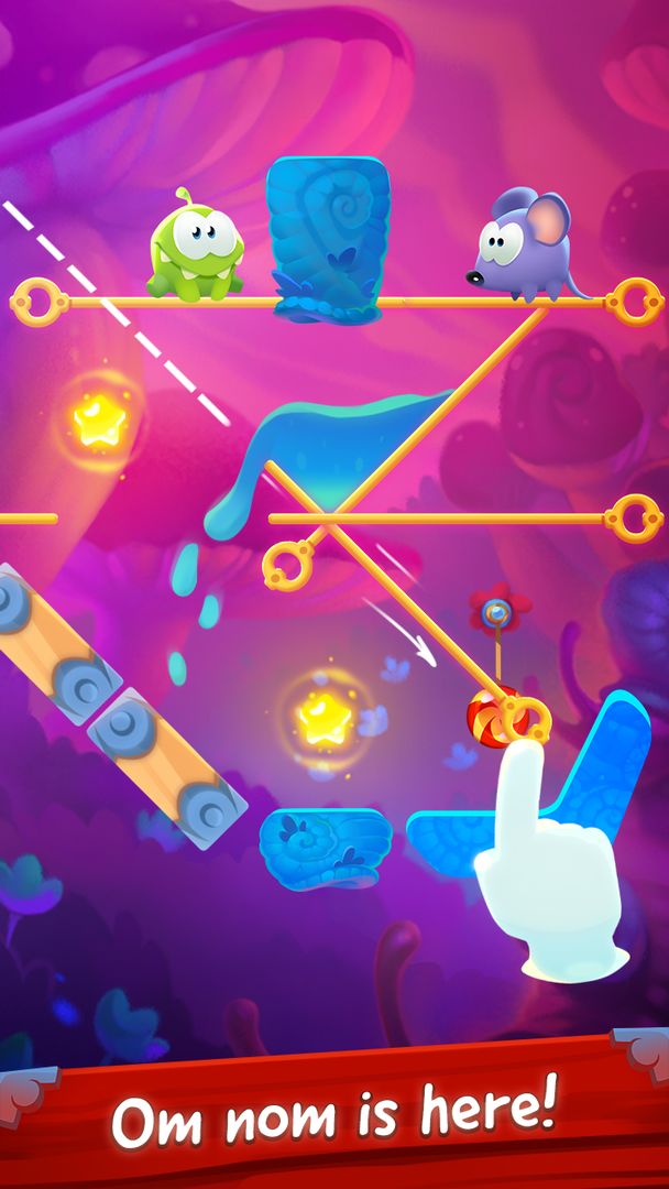 Om Nom Pin Puzzle screenshot game