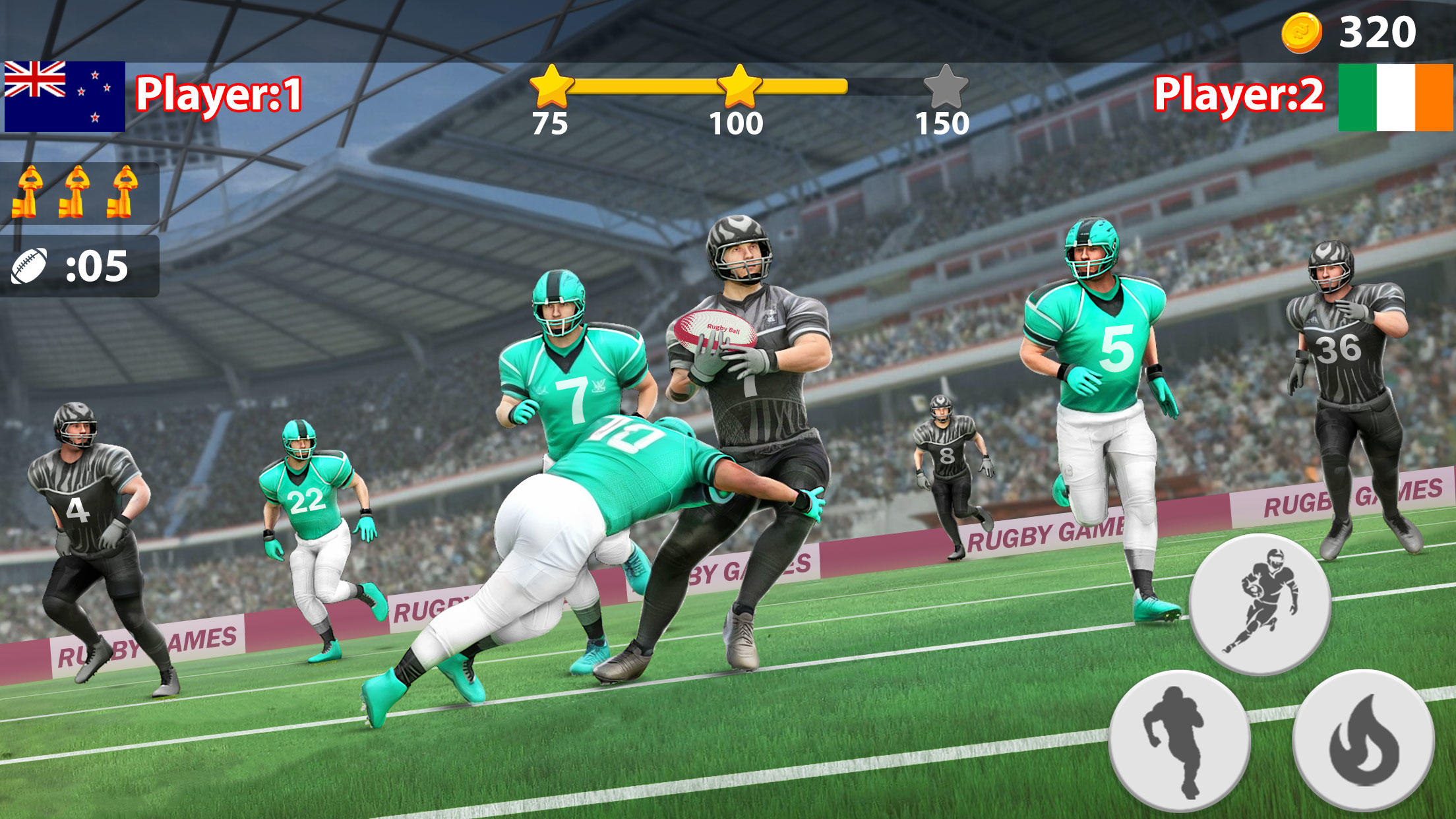 Rugby Game: Flick Quarterback Game Screenshot