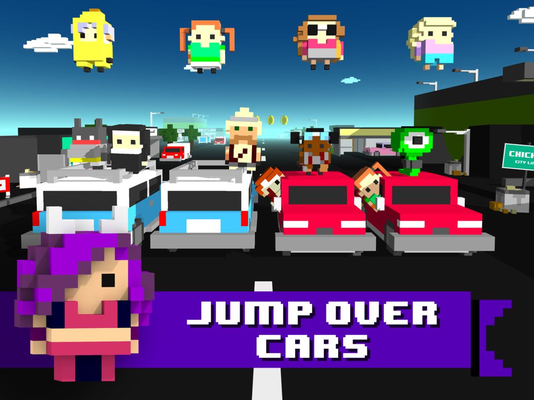 Screenshot of Chicken Jump - Crazy Traffic