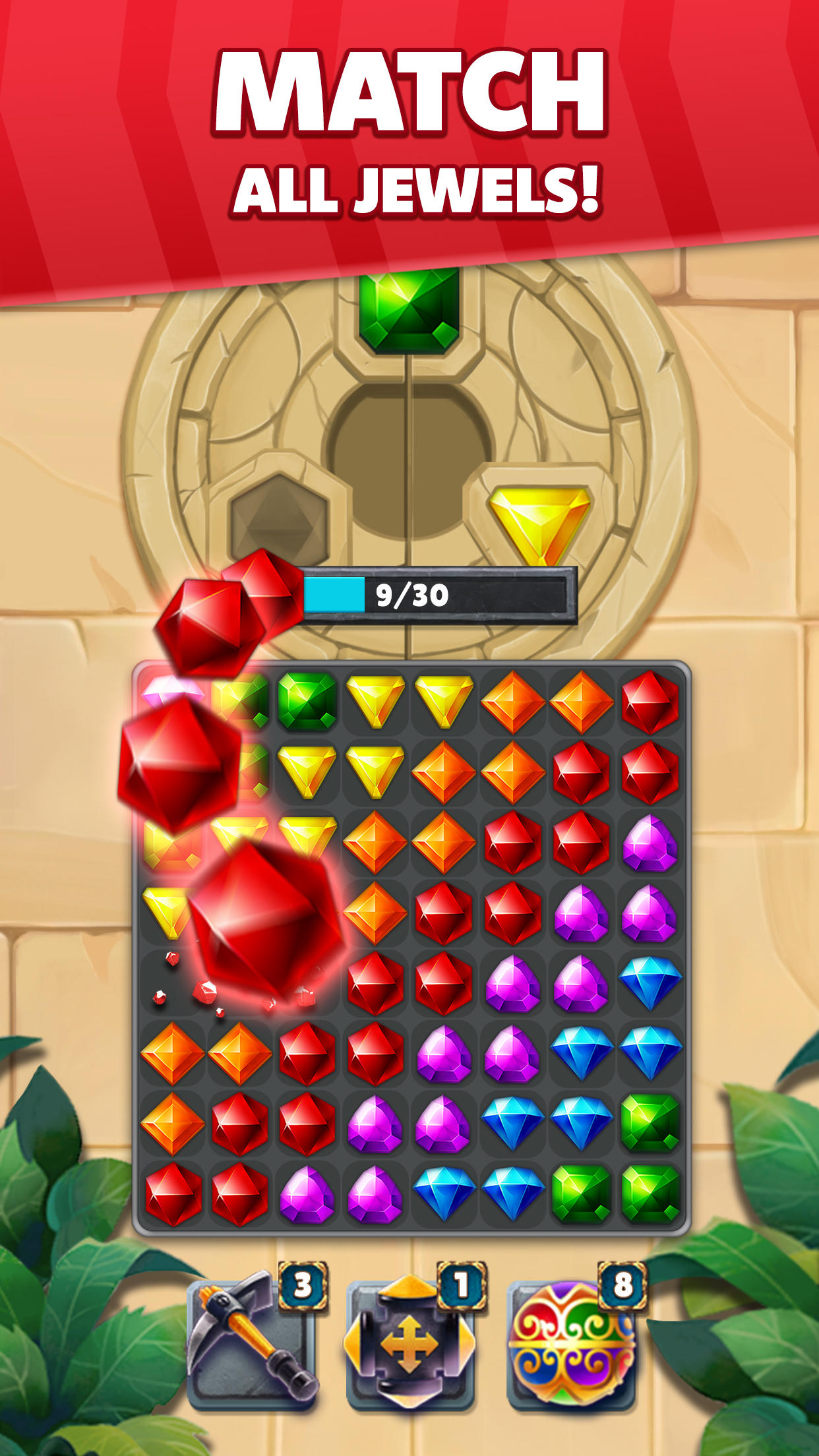 宝石猎手遗忘的神殿 ภาพหน้าจอเกม