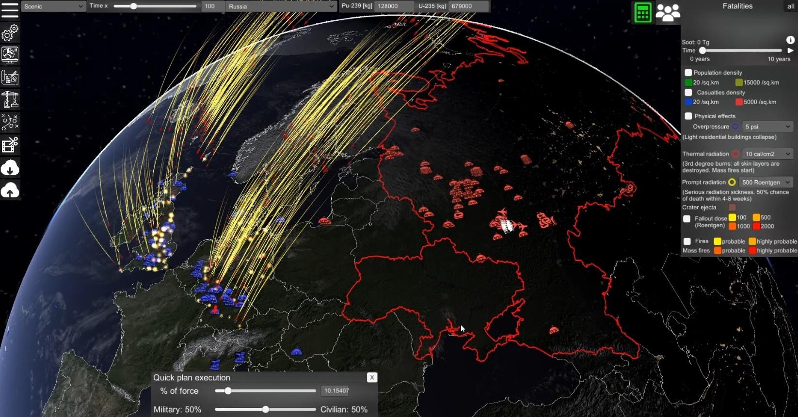 Screenshot 1 of Nuclear War Simulator 