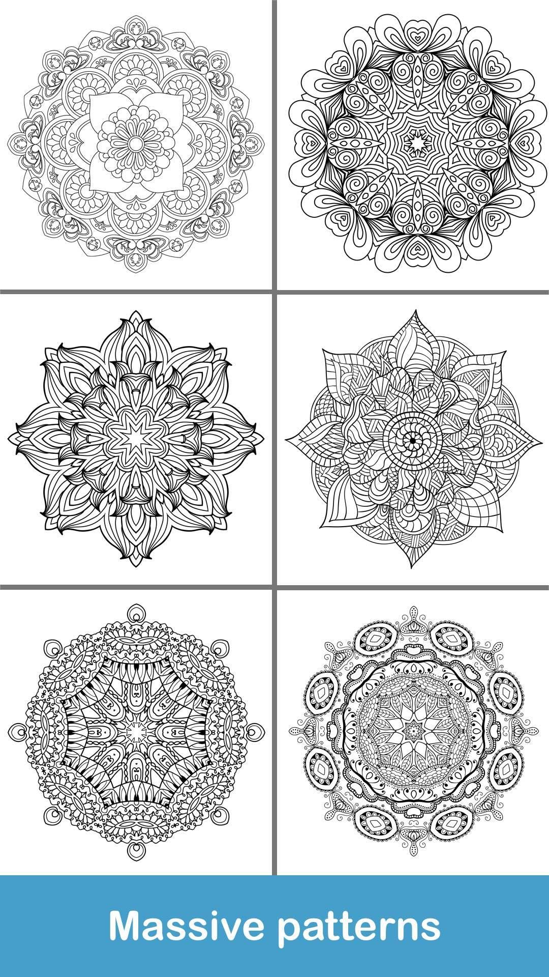 Cuplikan Layar Game 100+ Mandala coloring pages
