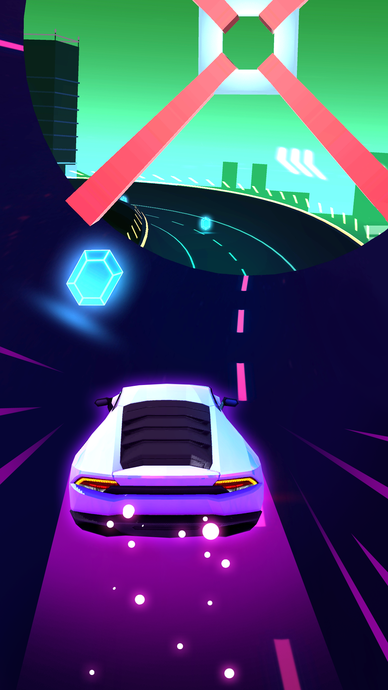 Screenshot of Neon Racing - Beat Racing