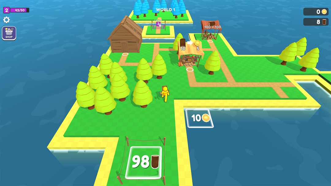 Craft Island - Woody Forest ภาพหน้าจอเกม