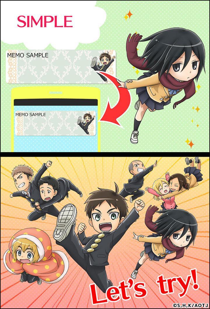 Screenshot of Sticky Note Attack on titan