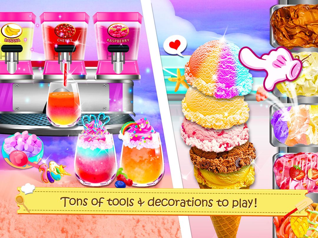 Screenshot of Unicorn Ice Cream Sundae - Ice