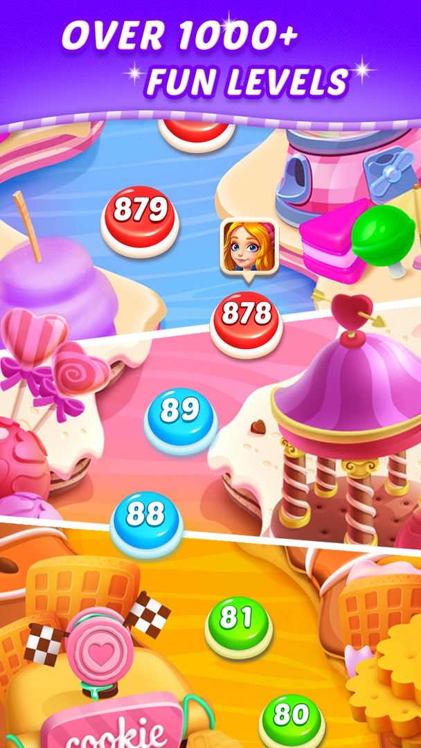 Sweet Candy Puzzle: Crush & Pop Free Match 3 Game ภาพหน้าจอเกม